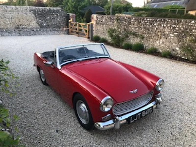 Sarah's delightful 1969 Mk IV Sprite, answers to the name of "Alfie"