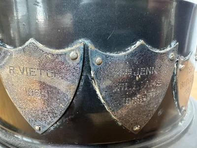 Vice Presidents Trophy, Shields on ebony base: R Veitch 1965 - Mrs Jenny Williams 1966 & 1967 - Ted Butler 1968