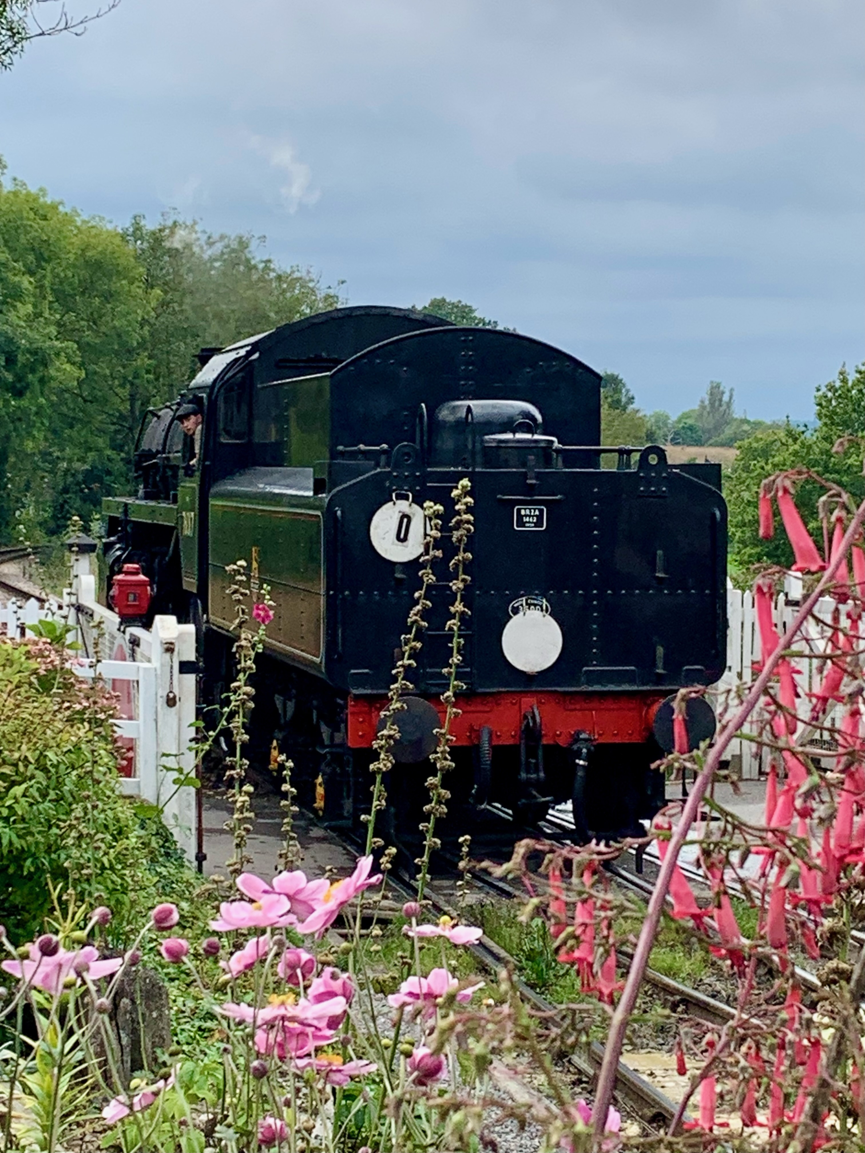 Members at the railway