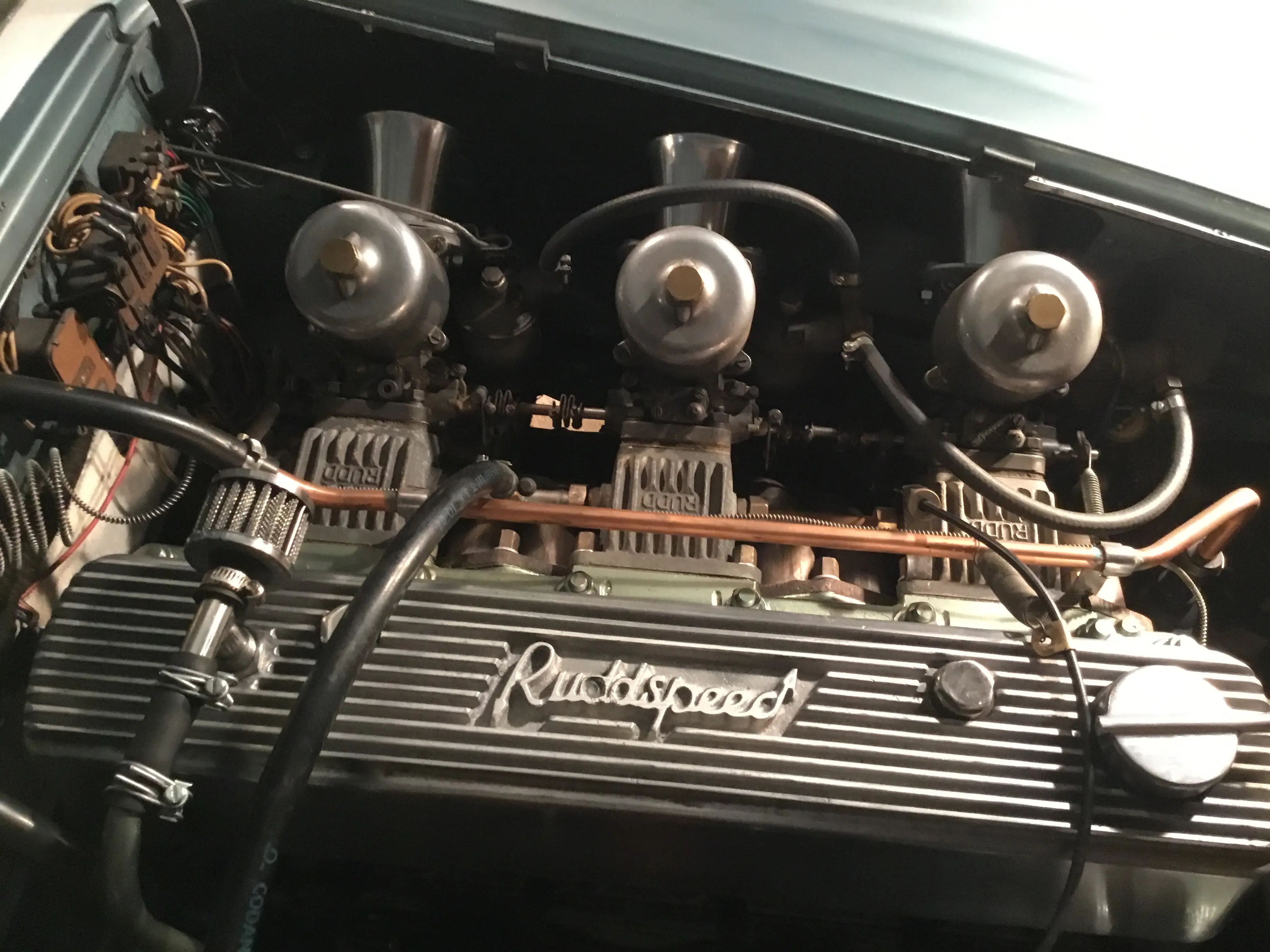 Engine bay, Bart's 3000 Mk1 BN7 Ruddspeed demonstrator